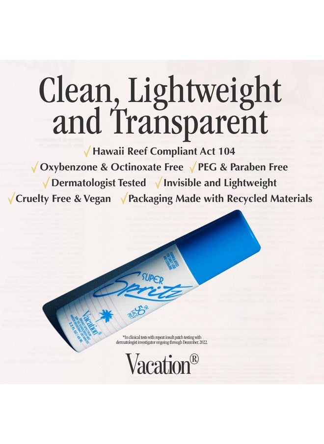 VACATION - Vacation Super Spritz SPF 50 Sunscreen Face Mist + Air Freshener Bundle, Daily Face Sunscreen Spray, SPF Face Spray, Sunscreen Spray for Face, Face Mist Sunscreen, 2.2 fl. Oz. - Image 1