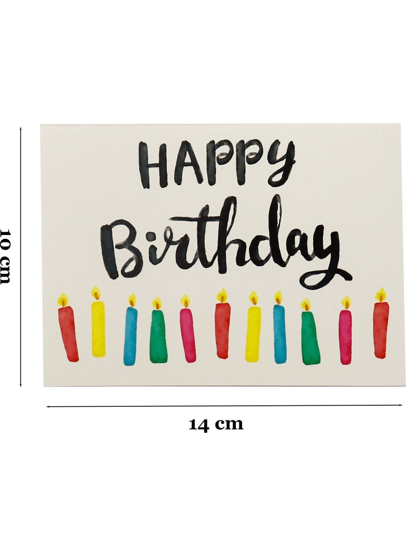 Repro Design 10X14 cm Birthday Greeting Card 10 Pieces Model-6  - Image 2
