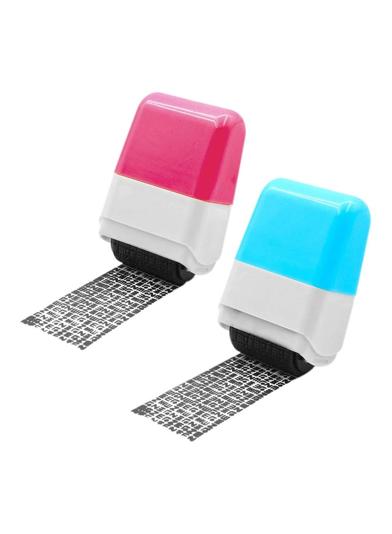 SYOSI 2Pcs Identity Protection Roller Stamps Theft Protection Stamp for ID Blockout Privacy Confidential and Address Blocker - Image 1