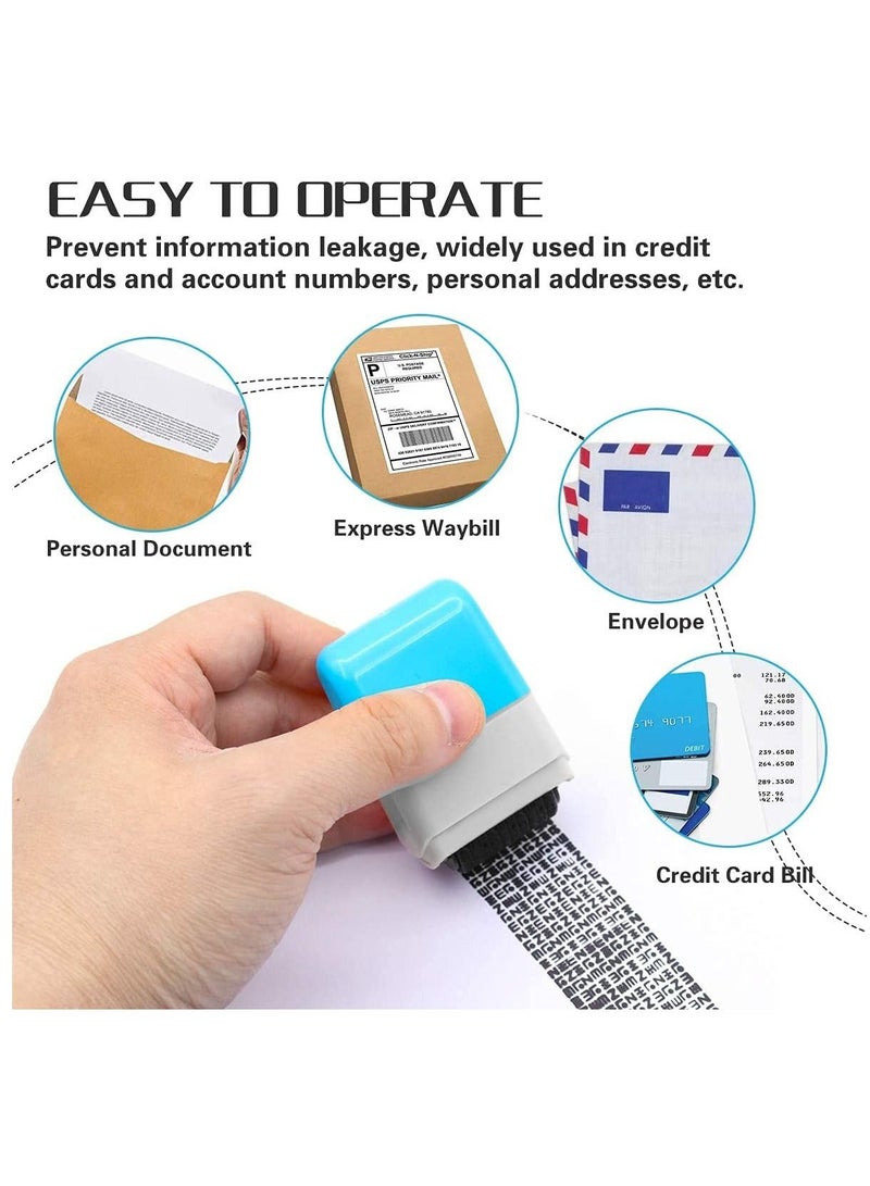SYOSI 2Pcs Identity Protection Roller Stamps Theft Protection Stamp for ID Blockout Privacy Confidential and Address Blocker - Image 3