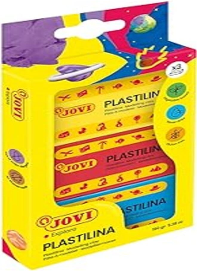 JOVI - Jovi-Set Plasticine blister 3 units 50g with molds and tools 703 - Image 1