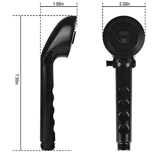 OYMOV RV Shower Head with Hose - Non-Metallic Outdoor RV Shower Kits Replacement with Pause Function for RVs, Fifth Wheels, Motor Homes, Travel Trailers, Campers, Boats, Black - Image 2