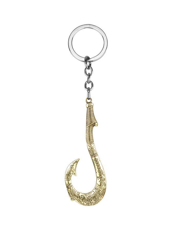 NIBEMINENT Moana Maui Magic Fishhook Large Weapon Alloy Key Chain - Image 1