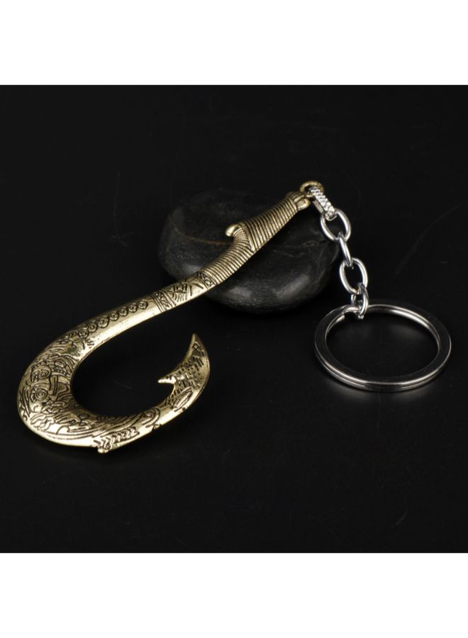 NIBEMINENT Moana Maui Magic Fishhook Large Weapon Alloy Key Chain - Image 2