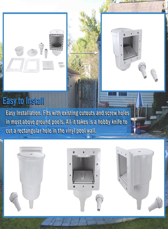 Kefly Above Ground Pools Skimmer with Accessories, Thru-Wall Skim Compatible with All Standard Pool Wall Cutouts - Image 5