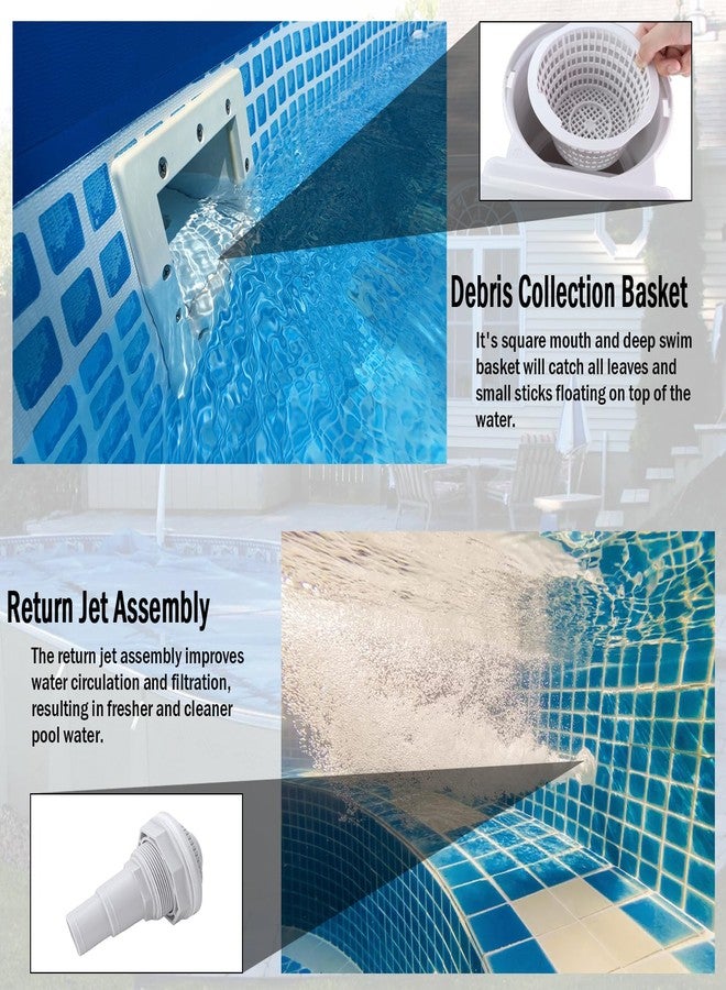Kefly Above Ground Pools Skimmer with Accessories, Thru-Wall Skim Compatible with All Standard Pool Wall Cutouts - Image 4