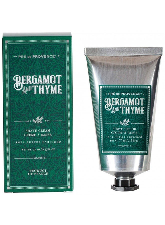 Pre de Provence Bergamot & Thyme Men's Fragrance Collection, Shave Cream, 75 ML - Image 2