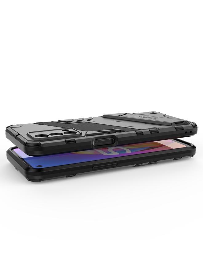 S-TOP Case For OPPO A93 5G Punk Armor 2 in 1 PC + TPU Shockproof Case with Invisible Holder - Image 4