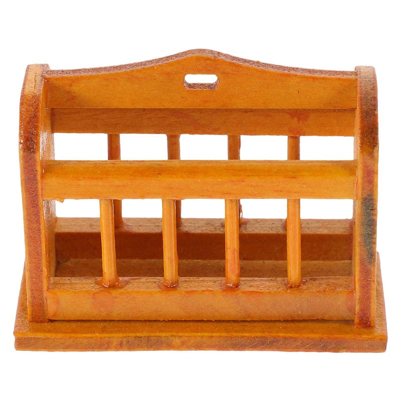 Miniature Wood Basket Dollhouse Furniture Accessories DIY Storage Decor - Image 2