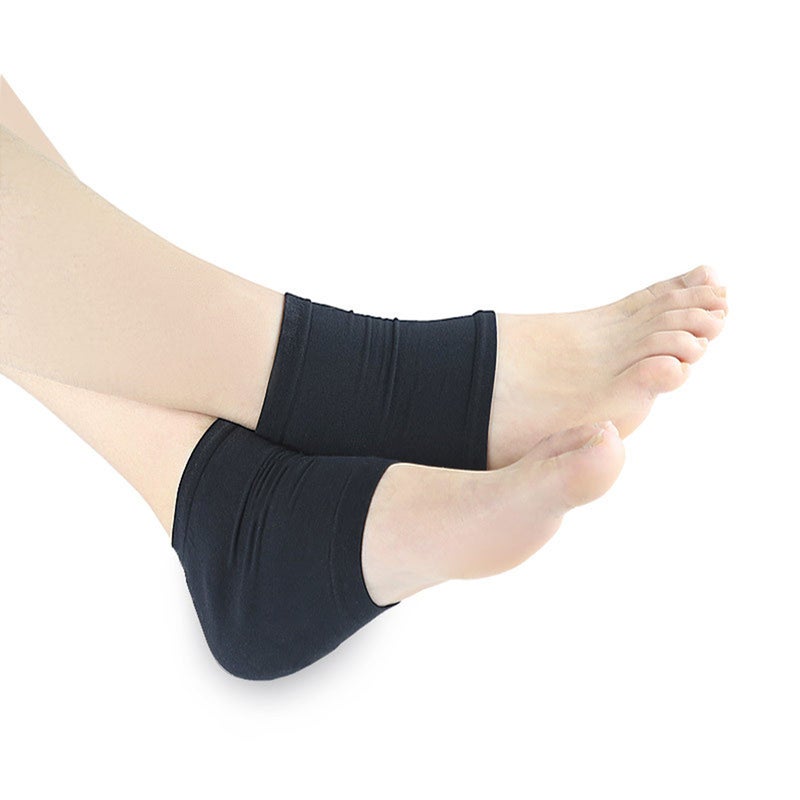 Nylon Heel Gel Heel Socks Heel Sleeve Moisturizing Socks Foot Care Heel Protector - Size:L (Black) - Image 5