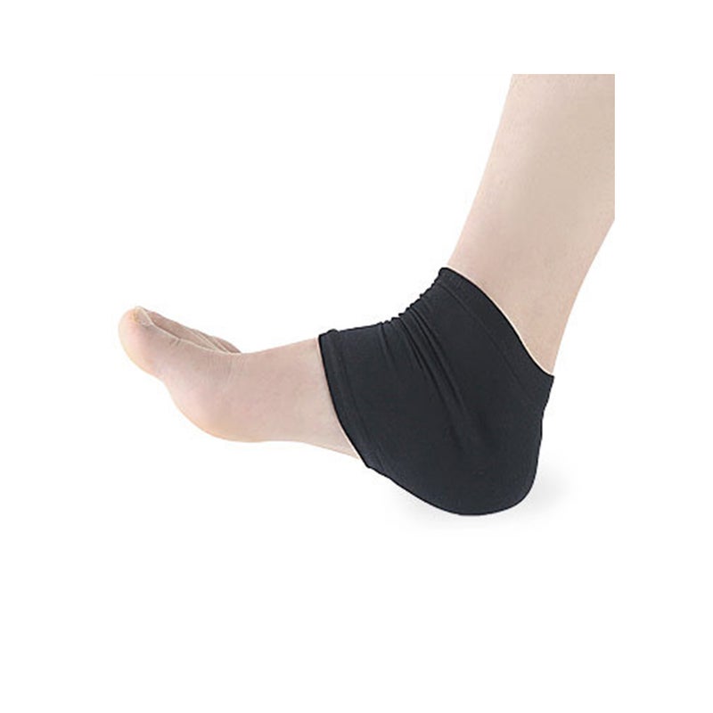 Nylon Heel Gel Heel Socks Heel Sleeve Moisturizing Socks Foot Care Heel Protector - Size:L (Black) - Image 1