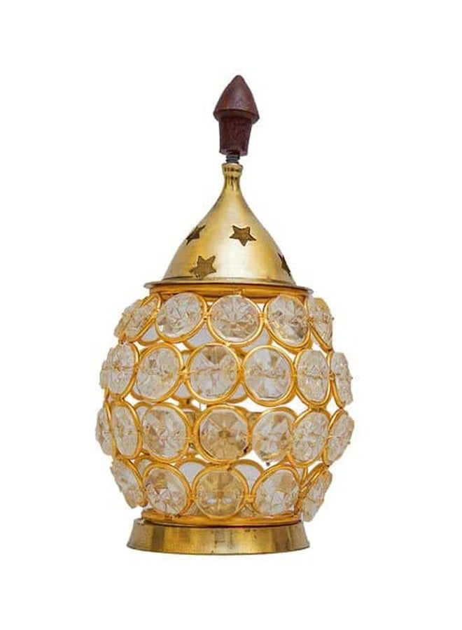 Misaa Urns Brass and Crystal Matki Shape Akhand Diya/Table Deepak/Oil Lamp/Medium Size (Pack of 1) - Image 5