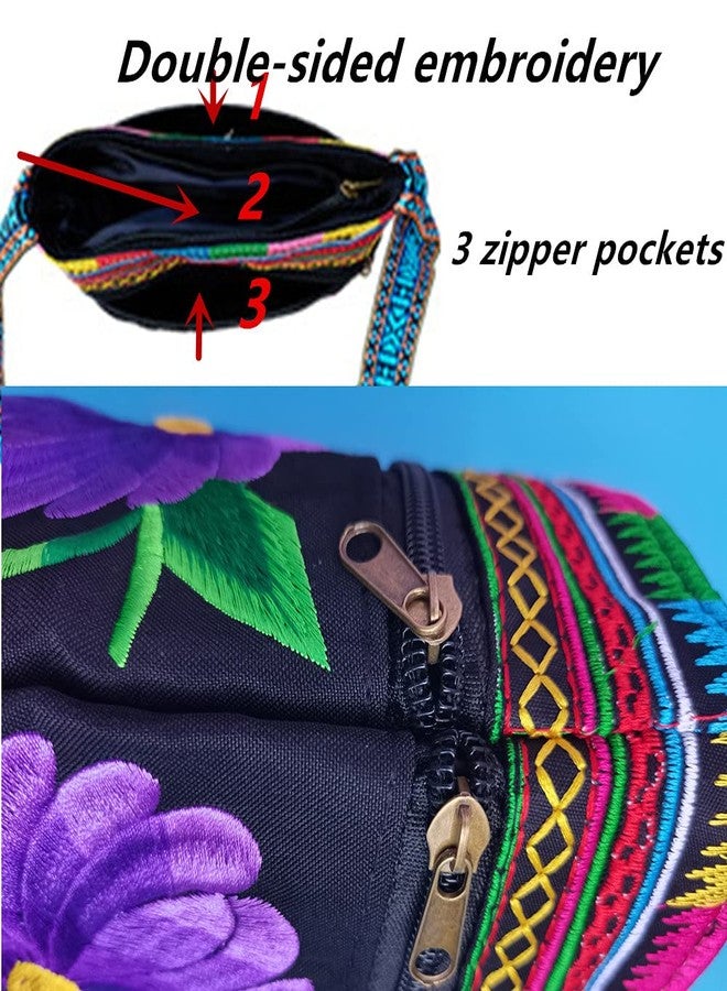 PHEVOS Hobo Crossbody Handbag for women, Hippie Shoulder Bags Purse Vintage Ethnic Tribal Embroidered Boho Hippie for Ladies - Image 5