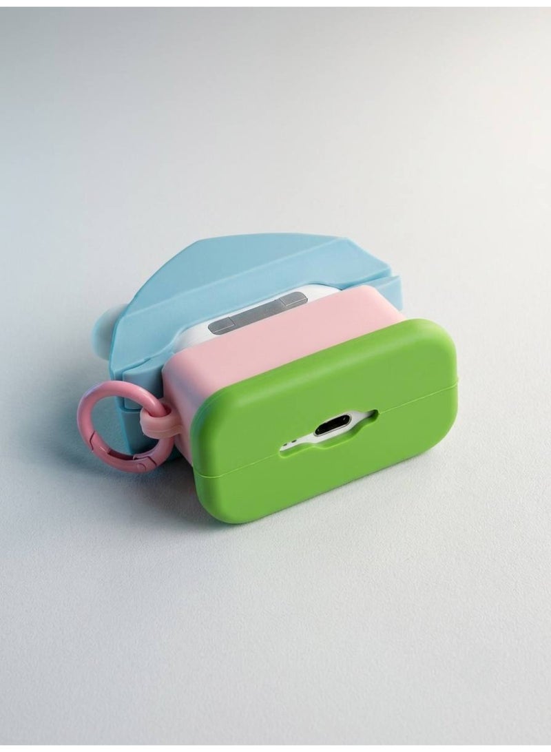 Aura Style Cute House Design AirPods 4 Case, 3D Silicone Protective Cover for Girls and Women, Shockproof, Pink - Image 3