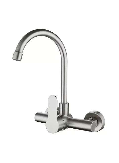 Miscelatore lavello a muro canna f wall sink mixer f-spout CHROME  U-06