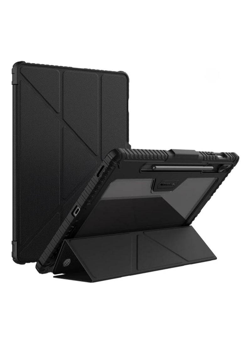 General Cace for Samsung Galaxy Tab S10 Ultra (2024) Anti-fall Smart Tablet Cover with Auto Sleep/Wake & Sliding Window Lens Protection & Pen Slot TPU+PC Protective Cover  - Image 1