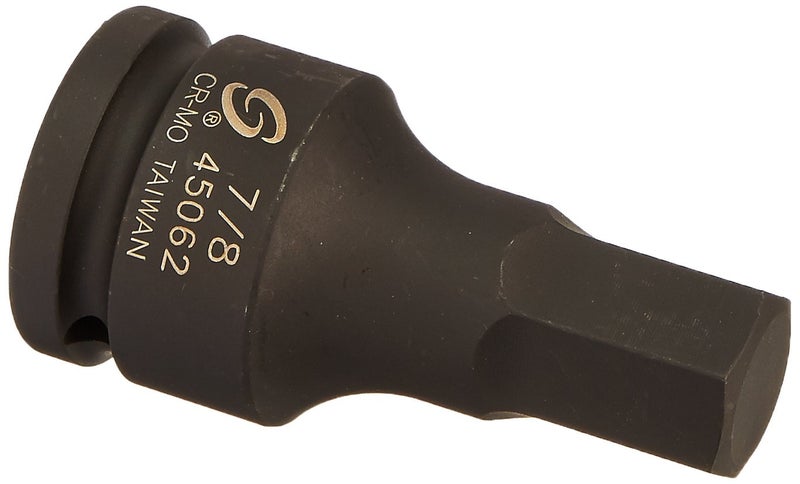 SUNEX TOOLS 45062 3/4-Inch Drive 7/8-Inch Hex Driver Impact Socket