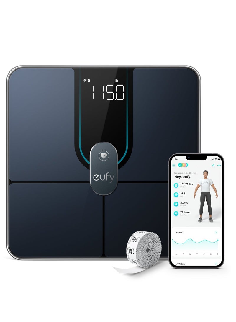 GU Smart Scale P2 Pro Weight Scale With Wi-Fi Bluetooth 16 Measurements Including Heart Rate Body Fat Bmi Muscle And Bone Mass 3D Virtual Body Mode 50 G/0.1 Lb - Image 1