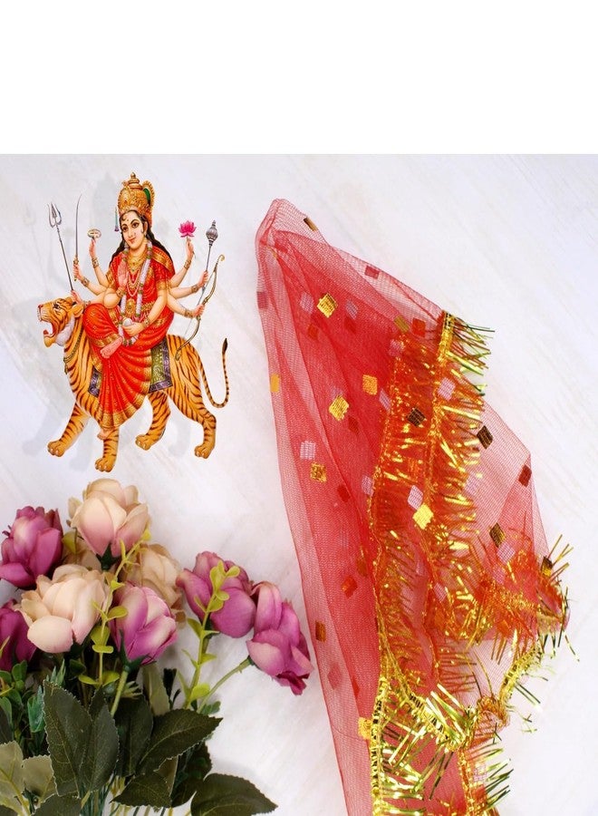UJJAINWAL 10 Pack Kids Girls Hair Clips for Kanjak Gift With 10 Tiffin Boxes & 10 Chunri - Kanya Pujan Navratri Combo for Navratre - Image 4