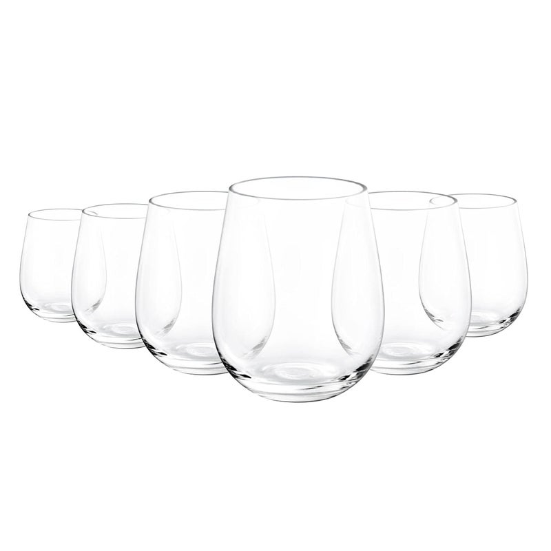 KXWARE Unbreakable 18ounce Acrylic Stemless Wine Glasses set of 6 Clear