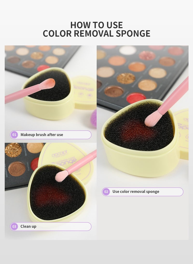 docolor Makeup Brushes Cleaner Set Solid Soap Cleanser with Color Removal Sponge, Makeup Brush Cleaner Mat Brushes Shampoo for Cleaning Makeup Sponges, Brushes & Applicators Vegan (coconut oil)  - Image 4