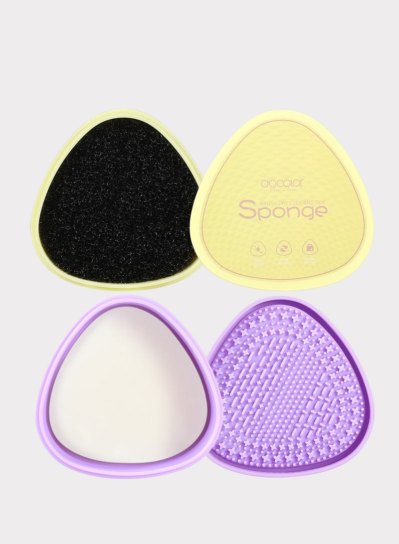 docolor Makeup Brushes Cleaner Set Solid Soap Cleanser with Color Removal Sponge, Makeup Brush Cleaner Mat Brushes Shampoo for Cleaning Makeup Sponges, Brushes & Applicators Vegan (coconut oil)  - Image 2