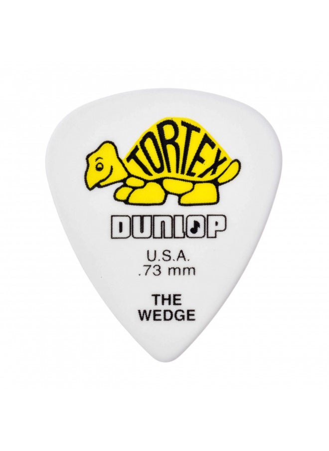 JIM DUNLOP JIM DUNLOP 424R.73 Wedge, White/Yellow, .73mm, 72/Bag 