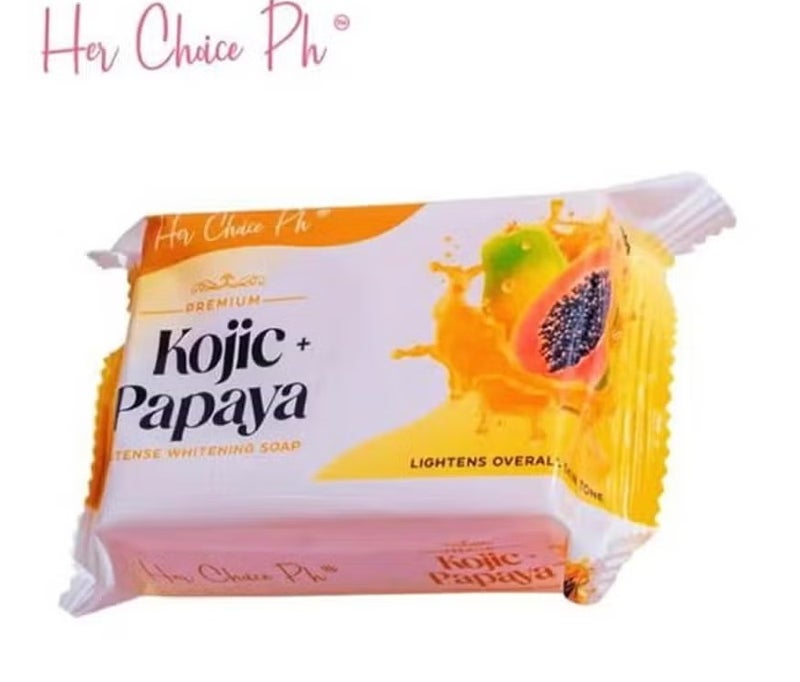 Her Choice Ph Premium Kojic + Papaya Intense whitening Soap 120g - Image 1