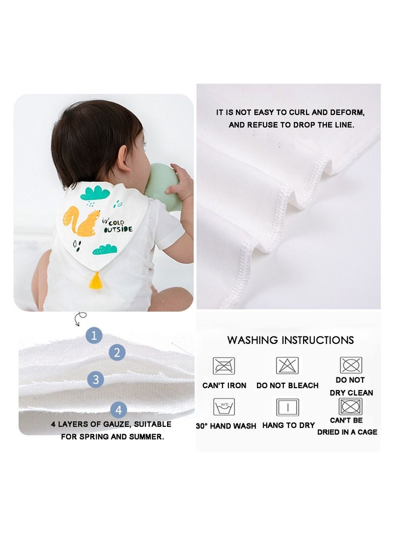 Muslin Tree 2-Piece Baby Four-Layer Sweat-Absorbent Cotton Towel  - Image 3