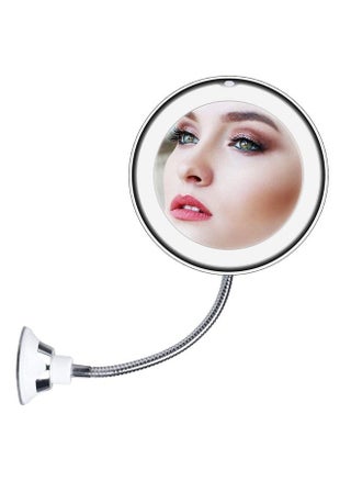 10x Magnifying Mirror with Light, Flexible Gooseneck Make up Mirror with Lights and Magnification, Battery Operated Cordless Magnified Mirror with Suction Cups for Wall Bathroom - pzsku/ZF686C7823D7282468EB1Z/45/_/1686805146/539a0ea1-d4ee-4017-a9c8-8732e7a287f3