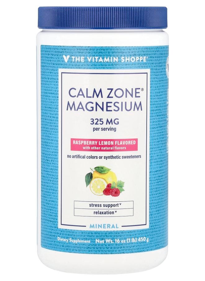 The Vitamin Shoppe - Calm Zone® Magnesium Raspberry Lemon 16 oz (450 g) - Image 1