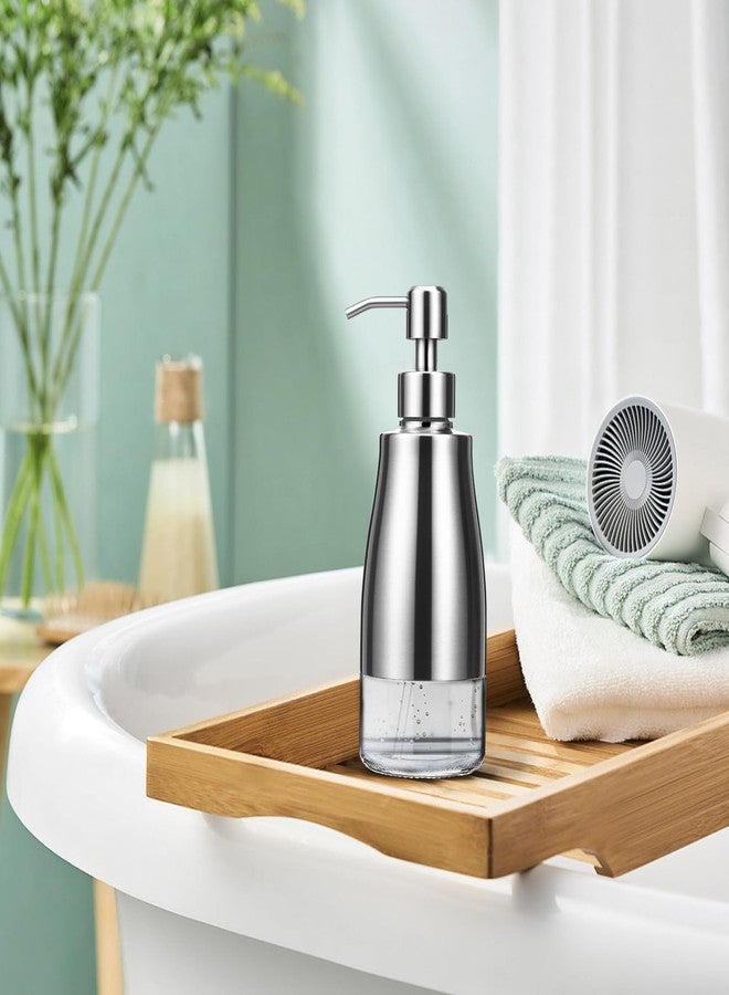 هيليلي موزع صابون من الفولاذ المقاوم للصدأ من هيلي مع غطاء مانع للتسرب، مناسب للحمام والمطبخ، ولغسول اليدين وسائل غسل الأطباق - Image 5