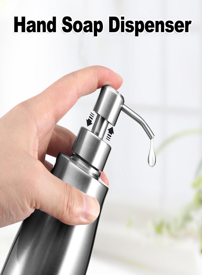 هيليلي موزع صابون من الفولاذ المقاوم للصدأ من هيلي مع غطاء مانع للتسرب، مناسب للحمام والمطبخ، ولغسول اليدين وسائل غسل الأطباق - Image 4