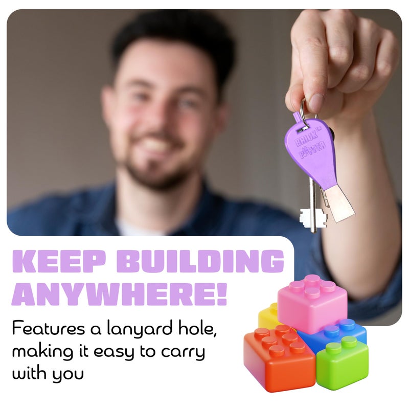 Brick Popper مفرق الطوب - أسرع مفرق طوب في العالم - أداة فعالة للأطفال والبالغين - للأعمار 6+ - أداة أساسية (بنفسجي) - Image 3
