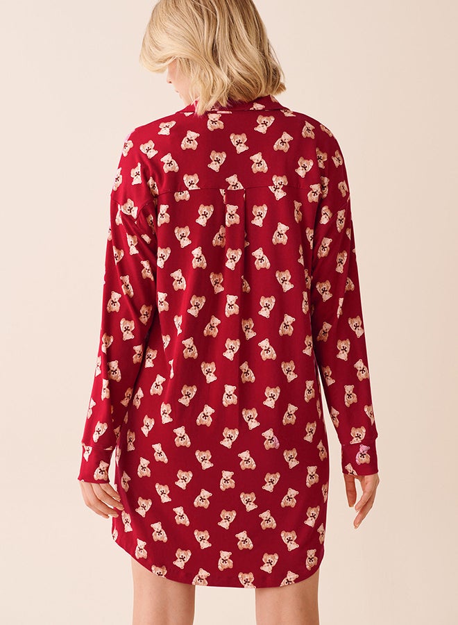 La Vie en Rose Buffalo Plaid Super Soft Button-down Sleepshirt - Image 2