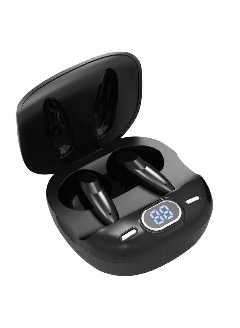 Moodix KI23J153 Bluetooth Earbuds with LED Power Display and Smart Touch Control, Black - Image 1