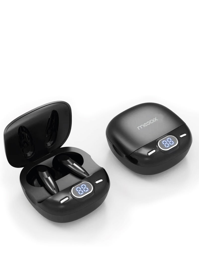 Moodix KI23J153 Bluetooth Earbuds with LED Power Display and Smart Touch Control, Black - Image 2