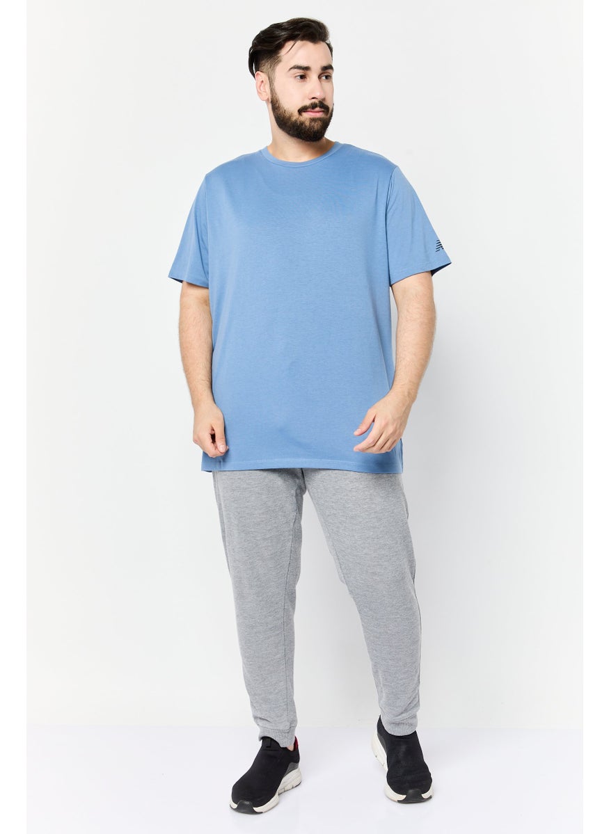 New Balance Men Sportswear Fit Short Sleeve Outdoor T-Shirt, Slate Blue  - Image 2