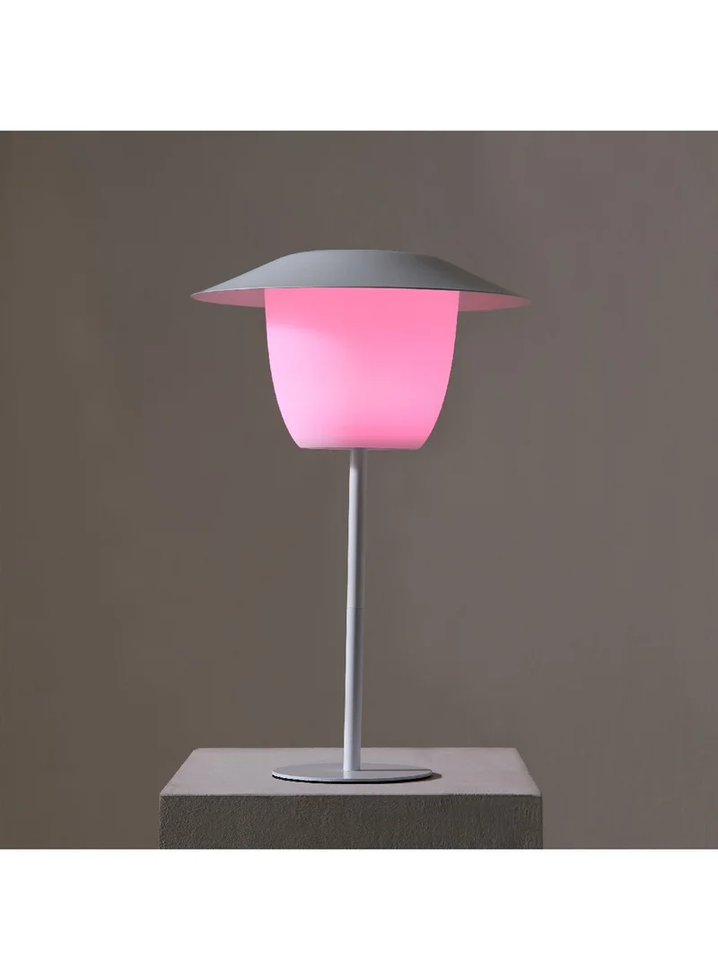 هوم بوكس مصباح طاولة سولين معدني شمسي RGB LED مع تايب سي وريموت وبطارية 8 ساعات 28.5 × 44 × 28.5 سم