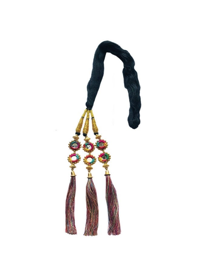 Arooman‚Ñ¢ Punjabi Parandi Paranda Choti Braid/Tassles Hair, Hair Extensions for Girls and Women Pack of 1, Color-Multicolor - Image 1