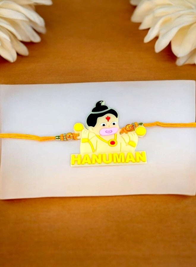 Adiva Boys Lord HANUMAN Handmade Rakhi for Brother, Raksha Bandhan Rakhi Gift Set with Roli Chawal (ADVMN0000KR00004) - Image 4