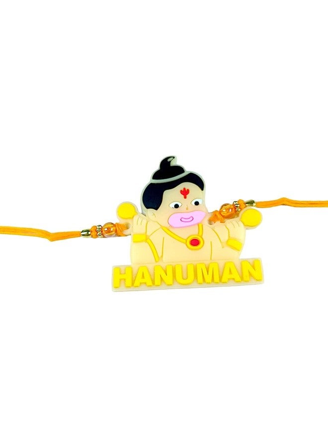 Adiva Boys Lord HANUMAN Handmade Rakhi for Brother, Raksha Bandhan Rakhi Gift Set with Roli Chawal (ADVMN0000KR00004) - Image 1