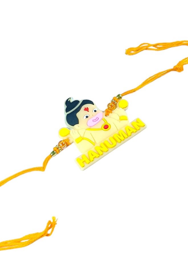 Adiva Boys Lord HANUMAN Handmade Rakhi for Brother, Raksha Bandhan Rakhi Gift Set with Roli Chawal (ADVMN0000KR00004) - Image 2