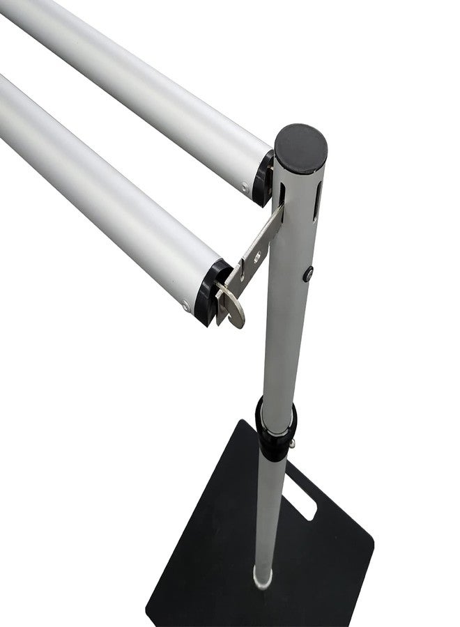 Hecis Double Layer Adjustable Crossbar and Hangers for use with Pipe and Drape Kit, 8-10ft Width - Image 5
