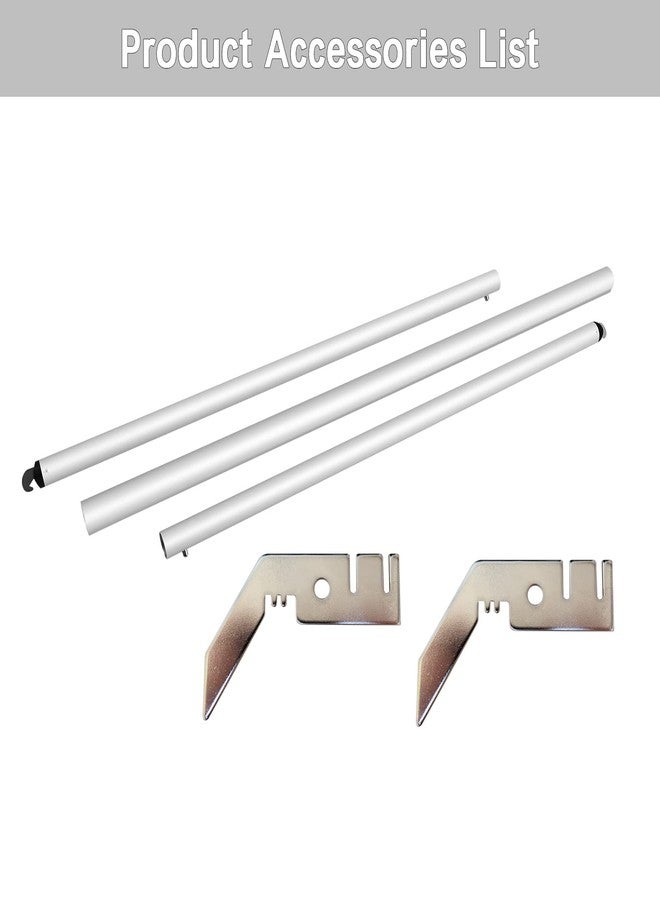 Hecis Double Layer Adjustable Crossbar and Hangers for use with Pipe and Drape Kit, 8-10ft Width - Image 4