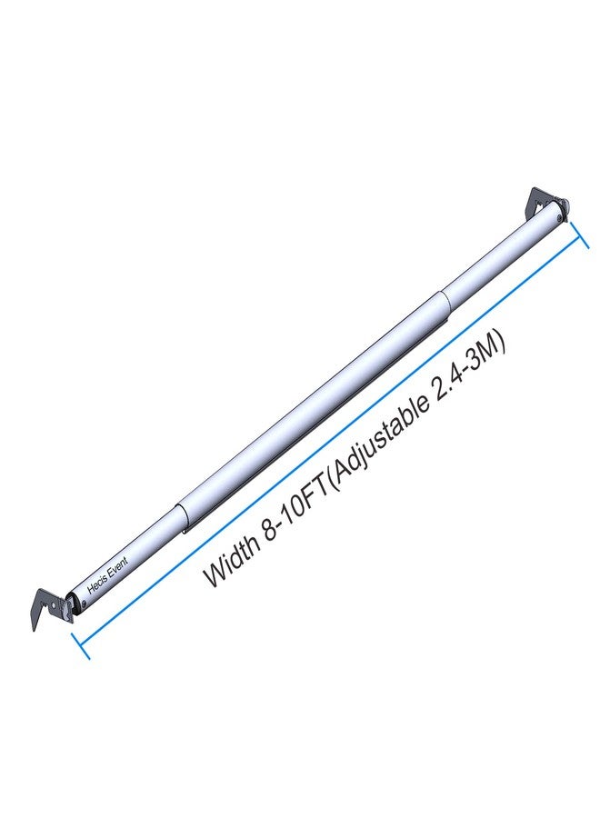 Hecis Double Layer Adjustable Crossbar and Hangers for use with Pipe and Drape Kit, 8-10ft Width - Image 2