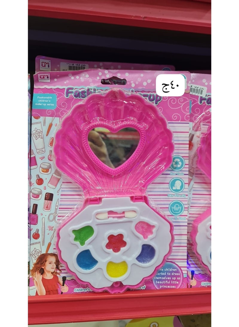 Generic valueable 1 Plastic Seashell-Shaped Makeup Toy for Girls - Pink - Image 1