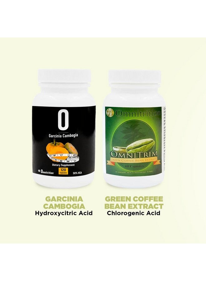 Omnitrition Supplements Kit: Green Coffee Bean Extract (60 Capsules) and Garcinia Cambogia (120 Veggie Capsules) | Antioxidant-Rich for Vitality | Pure Formula, No Additives - Image 2