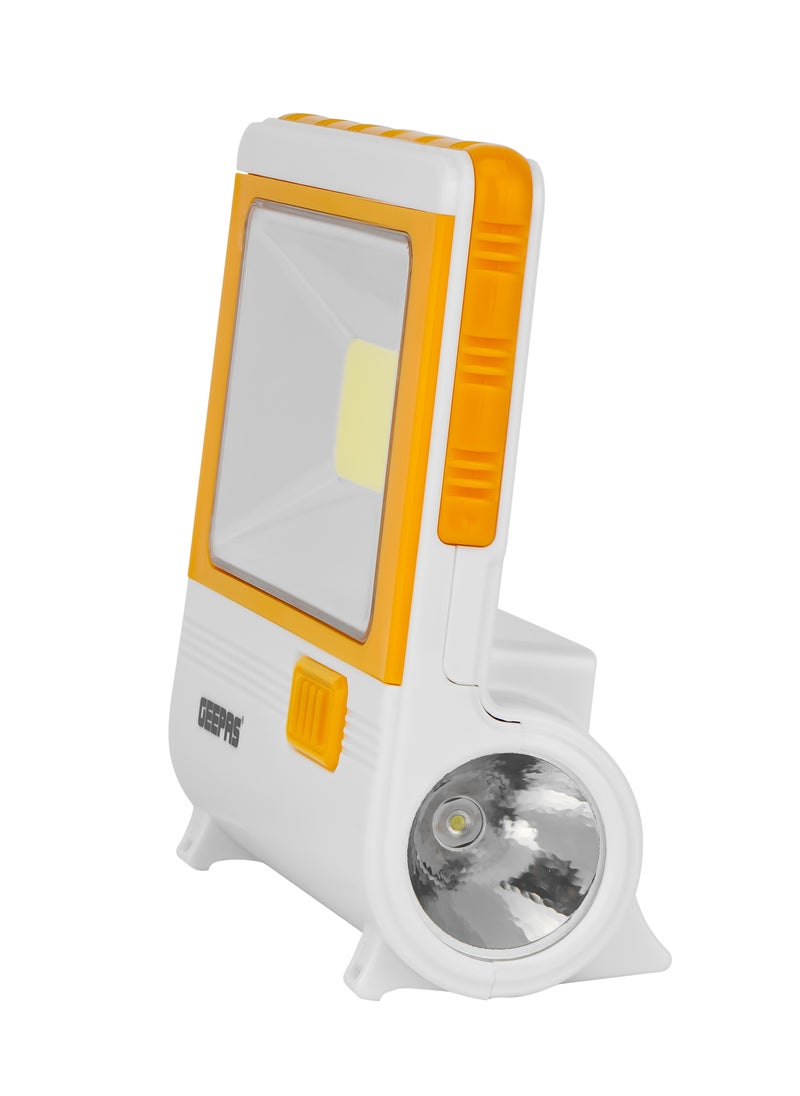 LED Emergency Lantern with Solar Panel |Energy Efficient Design, Hi-Power LED and COB 4 Hours Working | Compact, Portable and Light Weight Design with Stand| GE53036