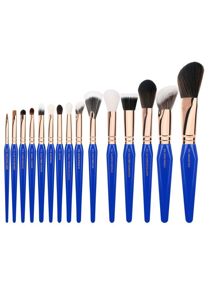 Bdellium Tools Professional Makeup Brush Golden Triangle - Phase III Complete 15pc. Brush Set with Stand-Up Pouch - Image 2